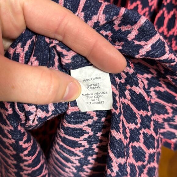 J. Crew Pink Blue Patterned Tunic Women’s US Small - Picture 4 of 6